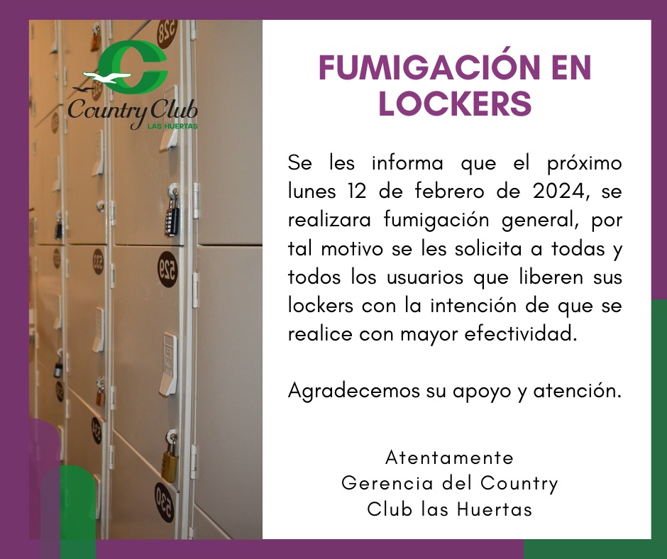 FUMIGACIÓN DE LOCKERS